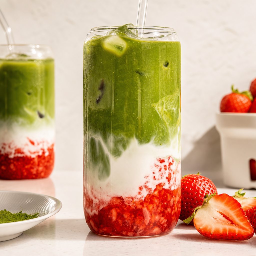 Strawberry Matcha.